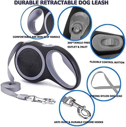 Поводок-рулетка для собак 8 м с цепью против перегрызания, для средних крупных пород, с чехлом для пакетиков | Зображення 4