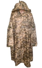 Плащ-дощовик Tactic4Profi оксфорд піксель зелений з кнопками та довгим рукавом