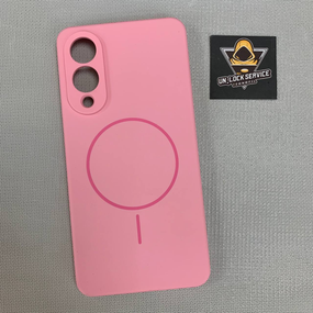 Чохол Samsung Galaxy S25 Edge MagSafe SoftTouch М'який Протиударний Рожевий