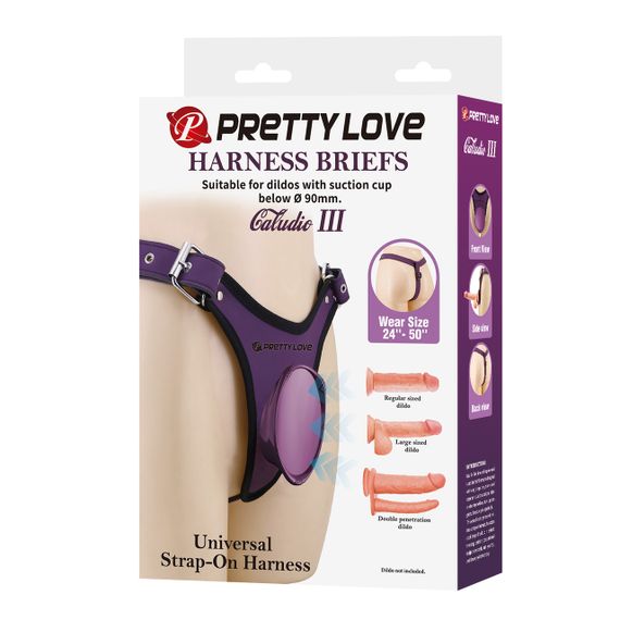 Універсальна система для страпону Pretty Love - Caldric III Purple Universal Harness Briefs, BW-022107-2 Sex Aura | Зображення 5
