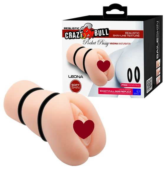 Мастурбатор-вагина Crazy Bull - LEONA Pocket Pussy vagina, BM-009225NH Sex Aura