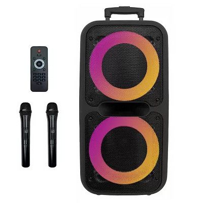 Караоке колонка с двумя микрофонами ZXX-7575 80х39х33 см 300 Вт, Автономная колонка с двумя микрофонами ER-45 | Зображення 4