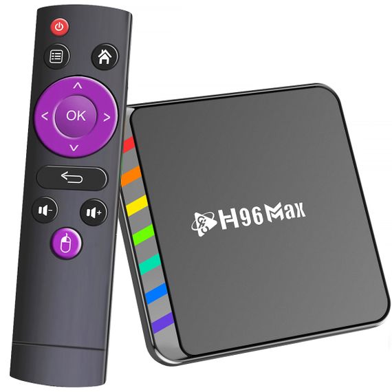 TV Медіаплеєр H96 MAX W2 4/64Gb/ Amlogic S905W2/ Android 11/ WiFi 2.4G+5G/BT:5.0/ LAN:100M/ чорний | Зображення 2