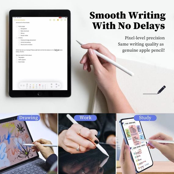 Стилус Dinow для iPad, універсальна ручка для планшета, стилус для планшета, сенсорна ручка для iPad | Зображення 2