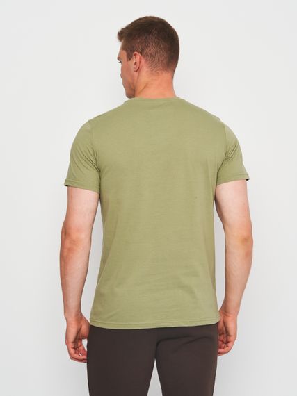Футболка чоловіча однотонна оливкова, 2XL | Зображення 2