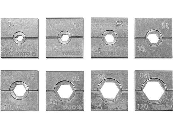 Набір матриці змінні кліщів YT-22860 губки10-120 мм² 8 штук YATO YT-22863
