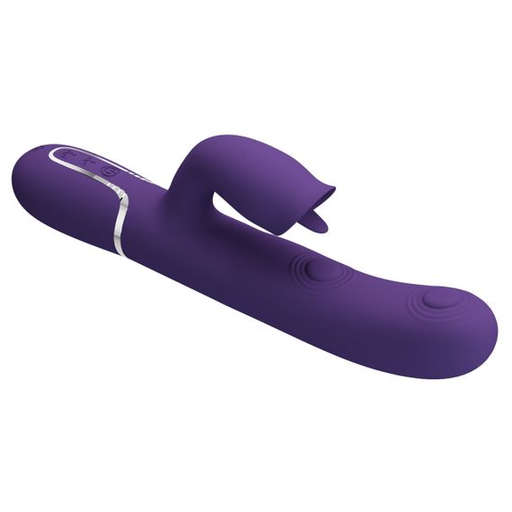 Вібратор PRETTY LOVE Gigi dark purple, 7 thumping functions 7 licking modes Sex Aura | Зображення 4