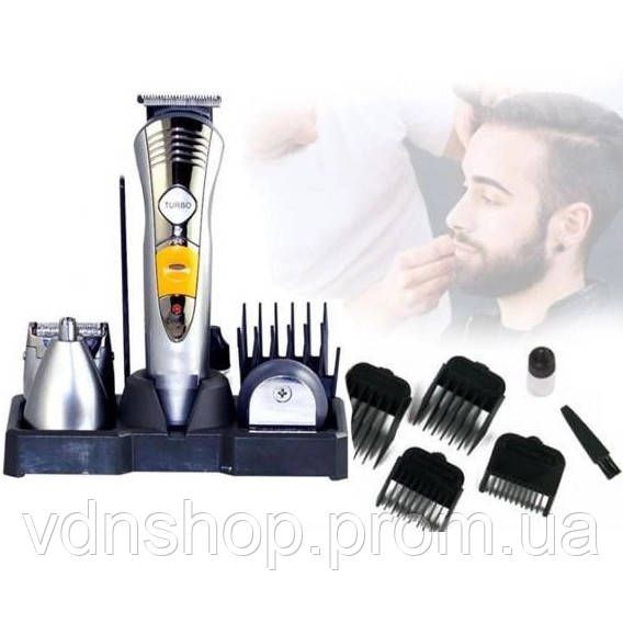 Триммер для стрижки аккумуляторный профессиональный, Профессиональный триммер с насадками QC-15 | Зображення 4