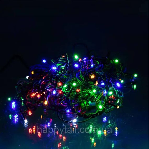 Новорічна гірлянда вулична Бахрома 6 м 105 LED чорний провід Мультиколор 6МBML | Зображення 1