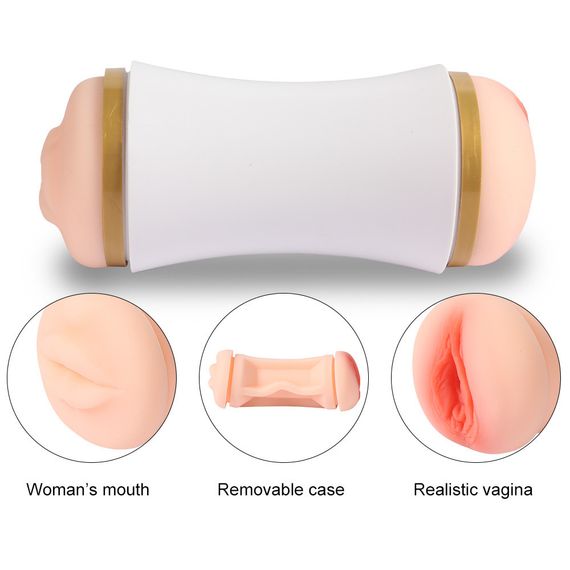 Мастурбатор двосторонній "Кубок Єви" (Ротик - Вагіна) Sex Aura | Зображення 6