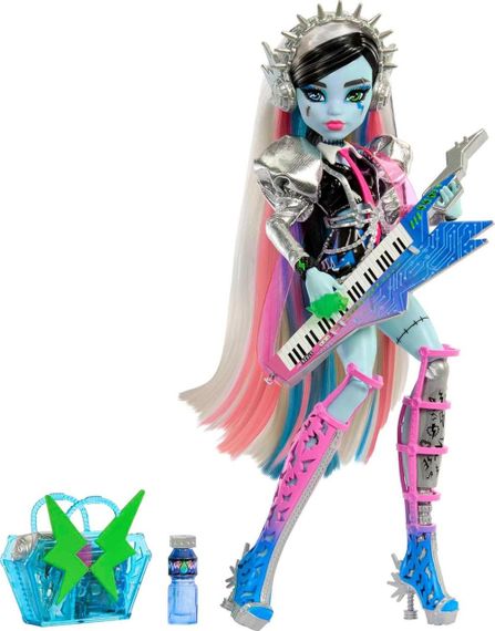 Кукла Монстр Хай Фрэнки Штейн Оригинал Mattel Monster High Amped Up Frankie Stein Rockstar