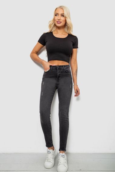 Джинси жіночі однотонні Skinny, колір сірий, 244RS123 | Зображення 1