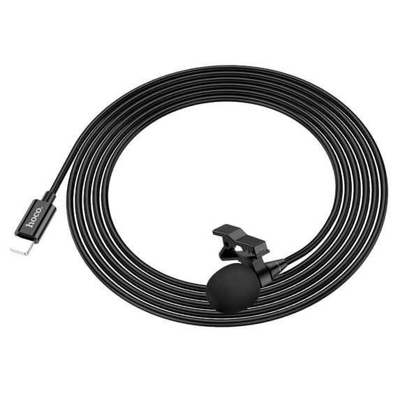 Микрофон петличный Hoco L14 Lightning (2m) Black | Зображення 6