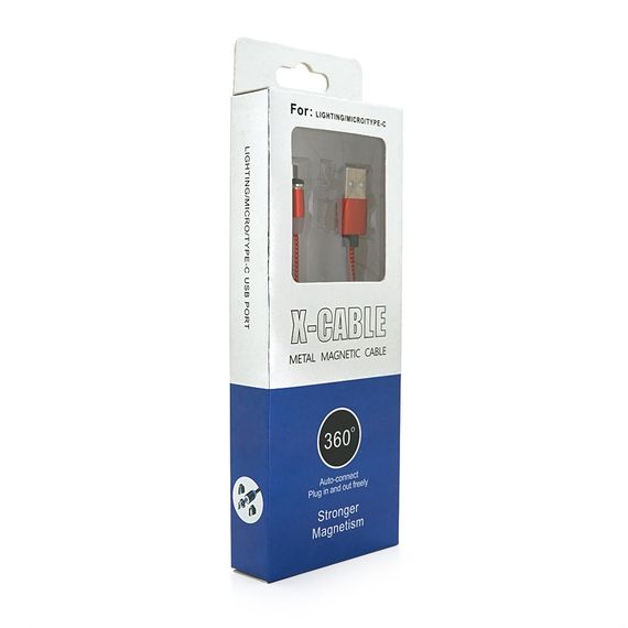 Магнитный кабель PiPo USB 2.0/Micro, 1m, 2А, тканевая оплетка, бронированный | Зображення 2
