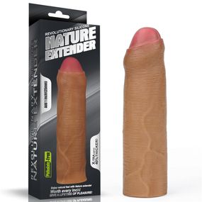 Насадка на член - Revolutionary Silicone Nature Extender Add 1" Brown sexstyle