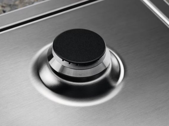 Варочная поверхность газовая Electrolux, 60см, чугун, нержавеющая сталь (KGS6426SX) | Зображення 4