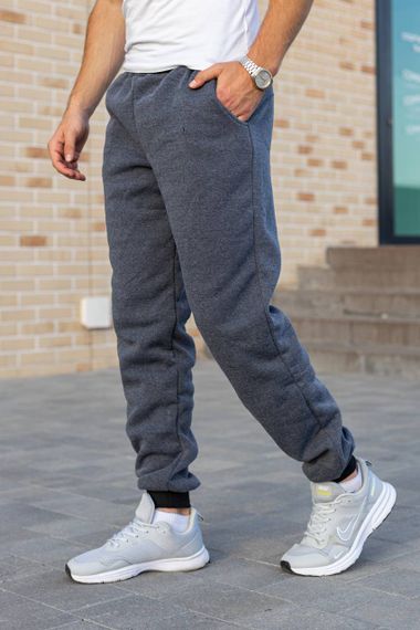 Мужские теплые спортивные штаны на флисе DU0211 цвет серый, размер M | Зображення 1