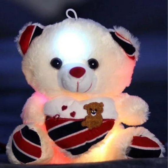 Світиться ведмідь з серцем, Іграшка м'який ведмедик зі світловим і звуковим ефектом   знижка | Зображення 1