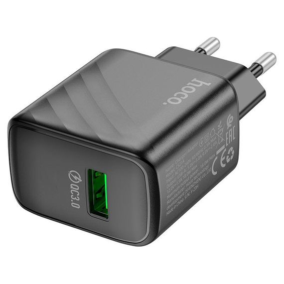 СЗУ HOCO CS21A, 18W, 1xUSB, QC3.0, Black, Box | Зображення 2