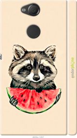 Чохол на Sony Xperia XA2 H4113 Єнотик з кавуном "4605m-1357-2448"