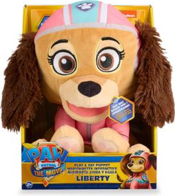 Щенячий Патруль в кино Интерактивная мягкая ручная игрушка Либерти со звуками Paw Patrol The Movie Liberty