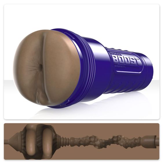 Мастурбатор-попка Fleshlight Boost Blast Female Medium Dark Flesh, плаваючі кільця Turbo Tech Sex Aura | Зображення 1