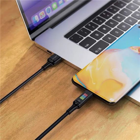 Дата кабель Acefast C7-04 USB-A to USB-C zinc alloy (1.2m) Black | Зображення 4