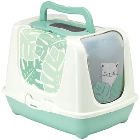 Moderna Trendy Cat туалет закрыт для кошек, 50 см х 39 см х 37 см, зеленый