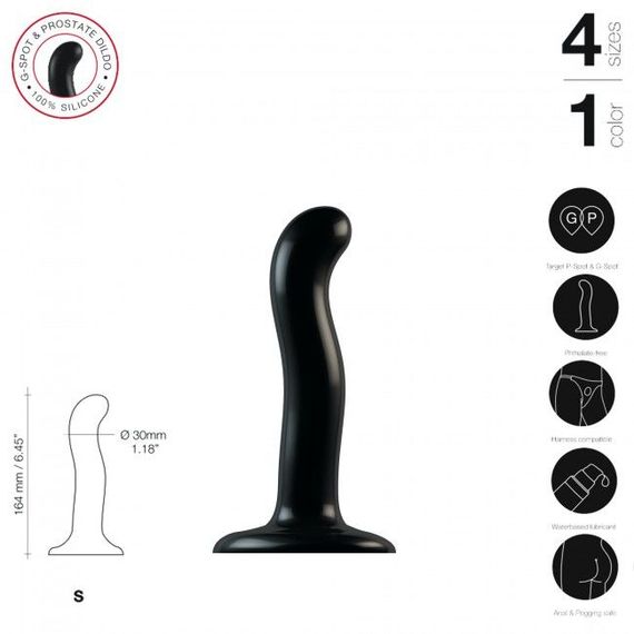 Насадка для страпона Strap-On-Me P&G-Spot Dildo, силікон, розмір S | Зображення 1
