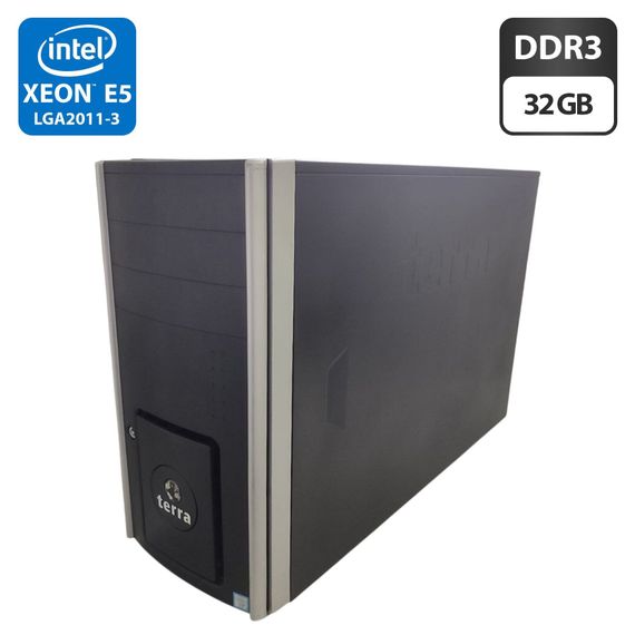 Сервер Terra Tower / 2x Intel Xeon E5-2678 v3 (12 (24) ядер по 2.5 - 3.2 GHz) / 32 GB DDR3 / 150 GB SSD + 2x 4000 GB HDD (SAS) / Megaraid SAS 9361-4i / DVD-ROM б/у + Подарок Зубная щетка Colgate Connect M1 + Павербанк Power Truck
