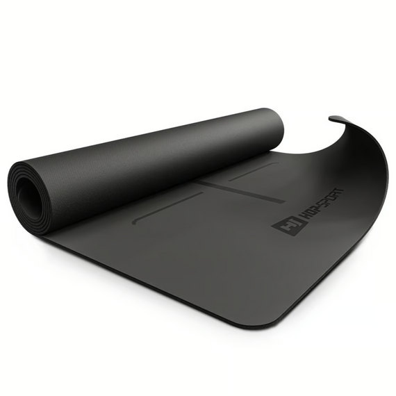 Йога-мат Hop-Sport PU 0,5см 183 x 68см HS-P005GM чорний | Зображення 3