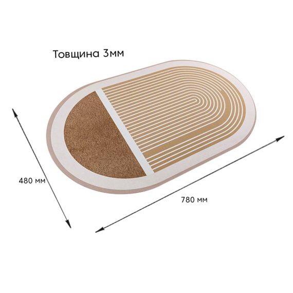 Вологопоглинаючий килимок 48х78х3мм SW-00001889 | Зображення 4