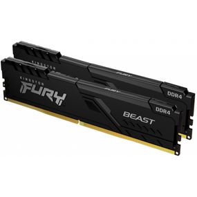Модуль пам&#039;яті для комп&#039;ютера DDR4 32GB (2x16GB) 3200 MHz Fury Beast Black Kingston Fury (ex.HyperX) (KF432C16BBK2/32)