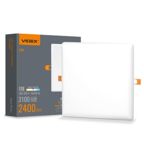 Світлодіодний світильник безрамковий квадратний VIDEX 24W 4100K