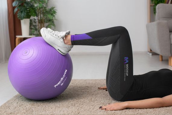 Мяч для фитнеса (фитбол) Павер систем PS-4011 Ø55 cm PRO Gymball Purple | Зображення 5