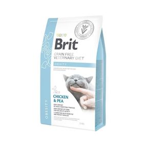 Корм сухий Brit Grain Free VetDiet Cat Obesity для котів з зайвою вагою та ожирінням з куркою та горохом 2 кг