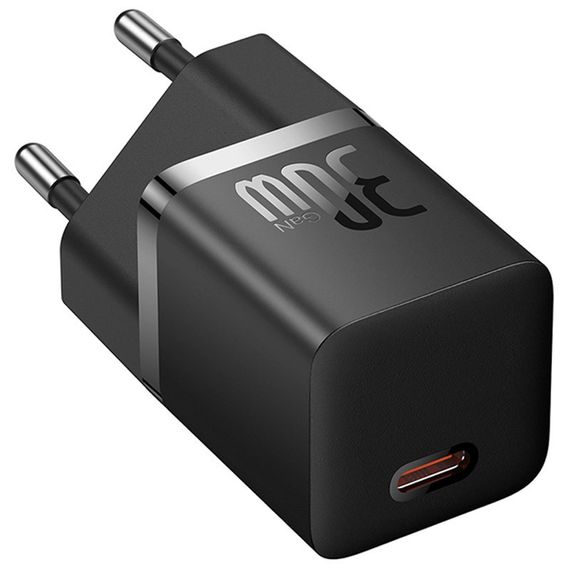 МЗП Baseus GaN5 Fast Charger (mini) 30W (1USB-C) + кабель Type-C to Type-C (P10110902) Cluster Black | Зображення 4