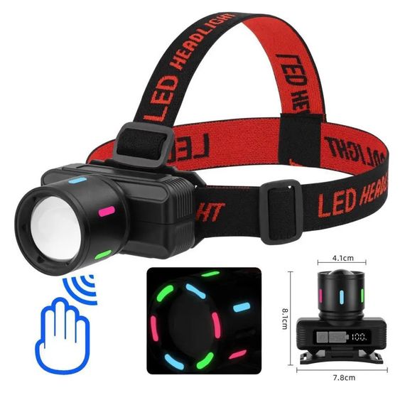 Ліхтар для нічної їзди KX-1832-TG, Потужний акумуляторний ліхтар для риболовлі Налобний bailong XU-32 | Зображення 6