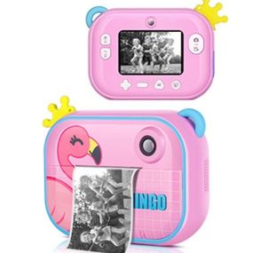 Дитячий фотоапарат миттєвого друку YT008 PINK FLAMINGO з FL-729 підтримкою microSD