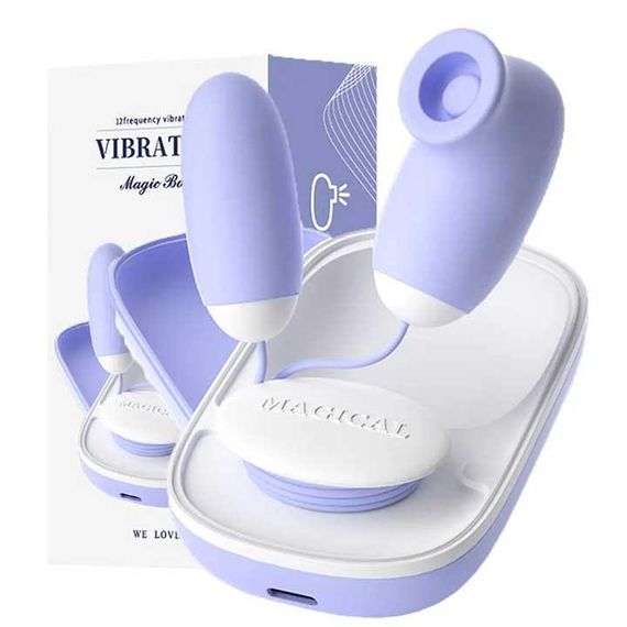 Подвійне вакуумне віброяйце Laile Magic Box USB 20 режимів — Вібратори