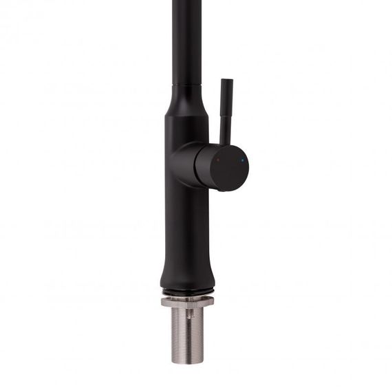 Смеситель для кухни Qtap Baruska с выдвижным изливом QTBAR9137103UB Black Matt | Зображення 3