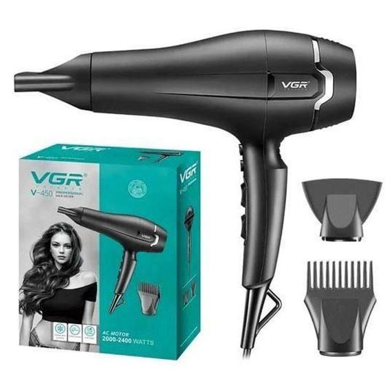 Професійний фен VGR V-450 для сушіння укладання волосся 2400 Вт MA-680 режим Turbo