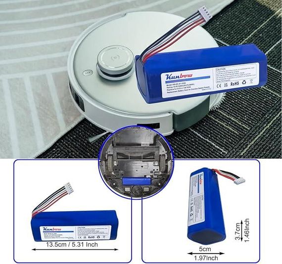 Змінний акумулятор Kunbow KB-ED-X1-5200 14,4 В/5200 мАг для робот-пилосмока Ecovacs Deebot Ozmo. | Зображення 1