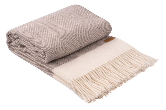 Плед Ardesto Leonardo Bianco 140x200см 100% вовна бежевий (ART0501LB) | Зображення 4