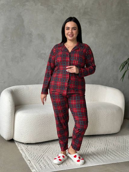 Максимально комфортна та приємна піжама-домашній костюм  в розмірі PLUS SIZE