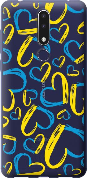 Чехол на Nokia 3.1 Plus Сердца UA "5292u-1607-17620"