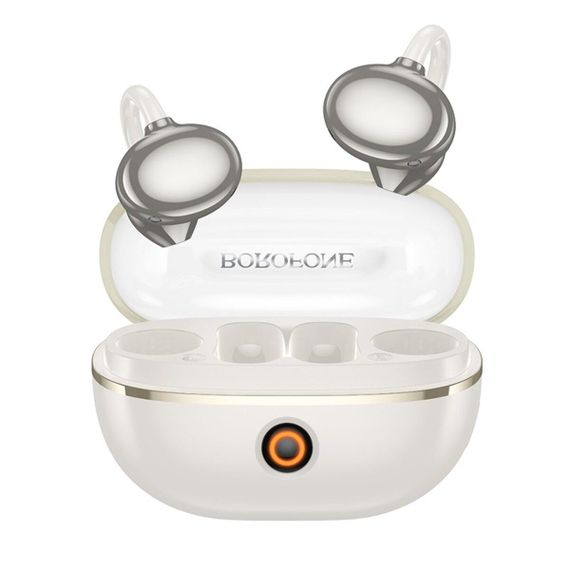 Бездротові навушники BOROFONE FQ5 Spirit clip-on true wireless BT headset Milky white | Зображення 3