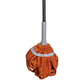 .Швабра телескопічна для миття підлоги універсальна мотузкова швабра з самовіджимом для прибирання Помаранчевий HP-35015-13O