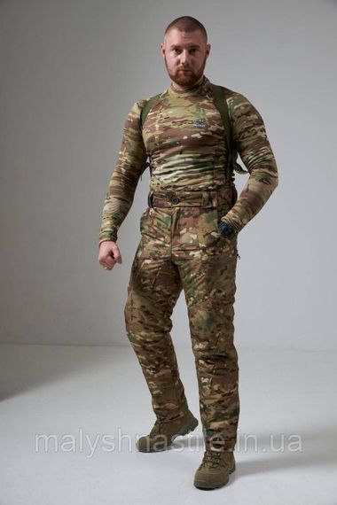 Тактичні зимові штани на підтяжках "Tactical WinterGuard Pro-X" мультикам