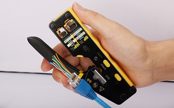 Многофункциональный обжимной инструмент SV для разъемов RJ45, cat5e, cat6, cat6a, 6P/8P Желтый (sv2618), Желтый | Зображення 4